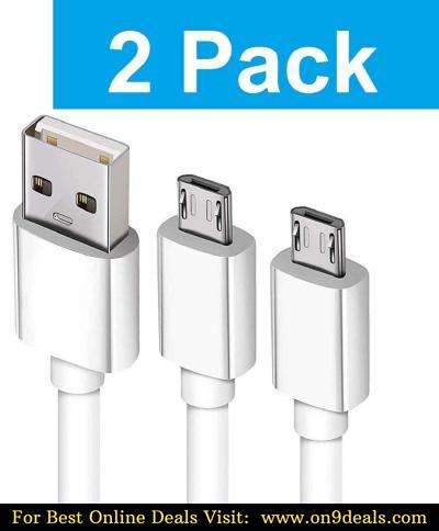 SYL PLUS Fast Charging Micro USB Data Cable for All Smartphones Set of 2